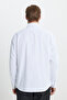 Men's White-Khaki Cotton Slim Fit Slim Fit Classic Collar Dobby Shirt - 5