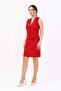 V-Neck Double-Breasted Short Women's Vest-Red - 4