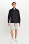 Men's Black Comfort Fit Relaxed Fit Judge Collar Shirt - 2