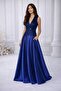 Women's Cobalt Blue Pervazlı Kiloş Skirt with Pockets - 2