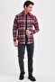 Men's Slim Fit slim fit checkered winter lumberjack shirt - 2