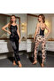 Satin Velvet-Textured Floral Printed Pajama Set - 3