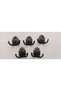5 Pcs Black Hard Polymer Coat Hanger Hanging Rack Wardrobe Hanger Furniture Closet Home Decoration - 2