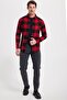 Men's Slim Fit slim fit checkered winter lumberjack shirt - 2