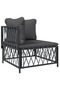 3 Piece Garden Lounge Set with Cushions Anthracite Steel - 2