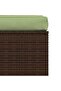 4-Seater Sofa with Cushions Brown Poly Rattan - 6