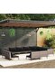 12 Piece Garden Lounge Set with Cushions Poly Rattan Dark Grey