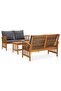 3 Piece Garden Lounge Set with Cushions Solid Acacia Wood