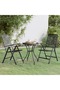 3 Piece Garden Dining Set Expanded Metal Mesh Anthracite