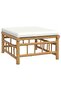 7 Piece Garden Lounge Set with Cream White Cushions Bamboo - 5