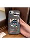 iPhone 7/8/Se 2020 2022 Compatible Gray Leather Textured Silicone Protects Camera Shock Absorbing Case Stitch
