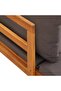 Garden Benches with Dark Grey Cushions 2 pcs Acacia Wood - 5
