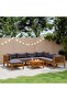 8 Piece Garden Lounge Set with Cushion Solid Acacia Wood