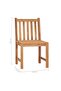 3 Piece Garden Dining Set 80x80 cm Solid Teak Wood - 3