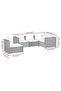 5 Piece Garden Lounge Set with Cushions Poly Rattan Brown - 3