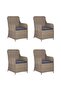 5 Piece Garden Dining Set Brown - 5
