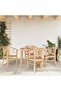 5 Piece Garden Dining Set Solid Wood Teak
