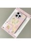 iPhone 15 Pro Compatible Pink Leather Textured Silicone Protects Camera Shock-Absorbing Case Butterfly - 3