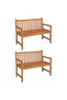3 Piece Garden Dining Set Solid Wood Teak - 2