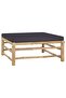 7 Piece Garden Lounge Set with Dark Grey Cushions Bamboo - 5