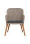 5 Piece Garden Dining Set with Cushions Brown - 2
