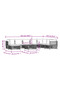 9 Piece Garden Lounge Set with Cushions White Steel - 3