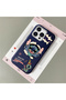 iPhone 14 Pro Max Compatible Blue Leather Textured Silicone Protects Camera Shock-Absorbing Case Stitch - 2
