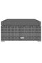 10 Piece Garden Lounge Set with Cushions Grey Poly Rattan - 7