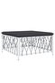 5 Piece Garden Lounge Set with Cushions White Steel - 5