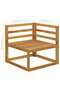 6 Piece Garden Lounge Set with Cushion Cream Solid Acacia Wood - 3