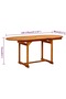5 Piece Garden Dining Set Solid Wood Acacia 120-170 cm - 8