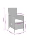 5 Piece Garden Dining Set with Cushions Beige - 3
