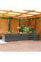 6 Piece Garden Lounge Set with Cushions Poly Rattan Grey