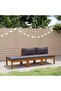 3 Piece Garden Lounge Set with Cushion Solid Acacia Wood