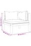6 Piece Garden Lounge Set with Cream Cushion Solid Acacia Wood - 3