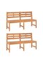 3 Piece Garden Dining Set Solid Wood Teak - 2