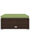 6 Piece Garden Lounge Set with Cushions Poly Rattan Brown - 7