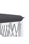 5 Piece Garden Lounge Set with Cushions White Steel - 6