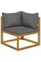 9 Piece Garden Lounge Set with Cushion Solid Acacia Wood - 2