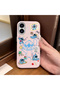 iPhone 16 Compatible Pink Leather Textured Silicone Protects Camera Shock-Absorbing Case Stitch