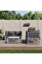 5 Piece Garden Lounge Set with Cushions White Steel