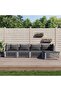 5 Piece Garden Lounge Set with Cushions White Steel