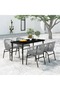5 Piece Garden Dining Set Grey