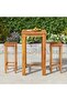 3 Piece Garden Bar Set Solid Wood Acacia
