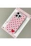 iPhone 15 Pro Compatible Pink Leather Textured Silicone Protects Camera Shock-Absorbing Case Elegant Style - 3