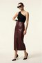Burgundy Slit Faux Leather High-Waist Maxi Skirt - 4