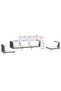 5 Piece Garden Lounge Set with Cushions Poly Rattan Dark Grey - 3