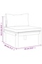 4-Seater Garden Sofa with Cushion Solid Acacia Wood - 6