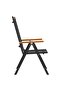 7 Piece Garden Dining Set Black and Brown Aluminium - 5