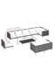10 Piece Garden Lounge Set with Cushions Poly Rattan Dark Grey - 3